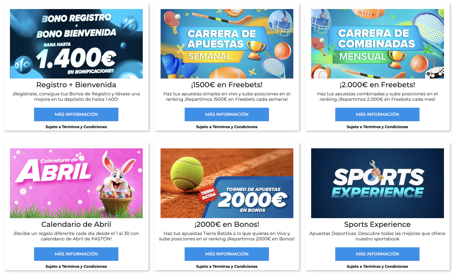 Bonos de Apuestas de Pastón